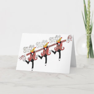 Reindeer Chorus Line Holiday Card