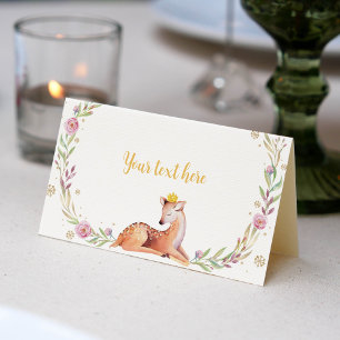 Reindeer Christmas Birthday Food Place Card