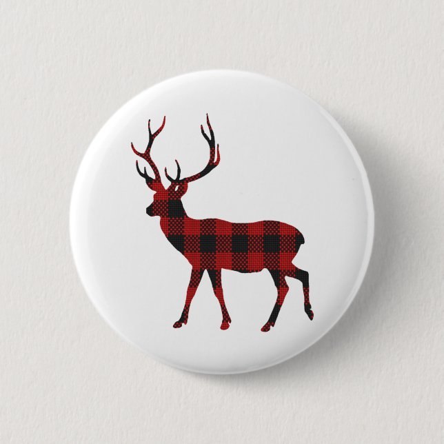 Reindeer Christmas Button (Front)