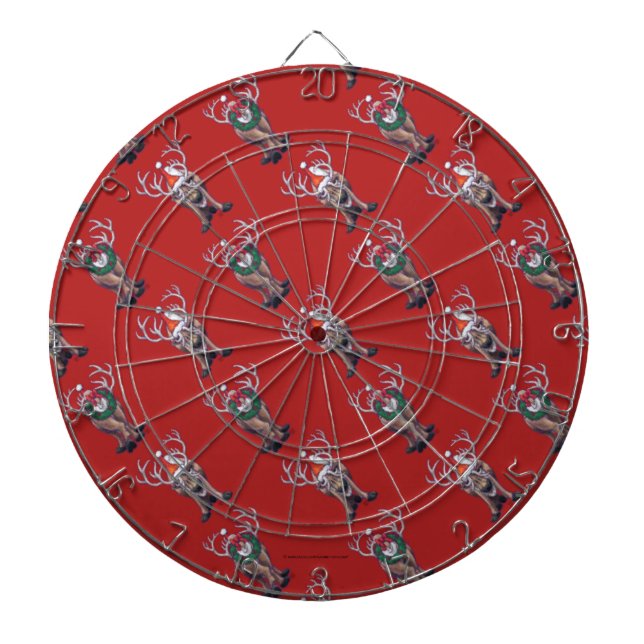 Reindeer Christmas Dart Board (Front)