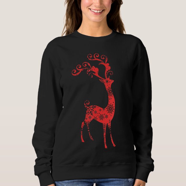 Reindeer Christmas Dear Lovers Merry Xmas Reindeer Sweatshirt (Front)