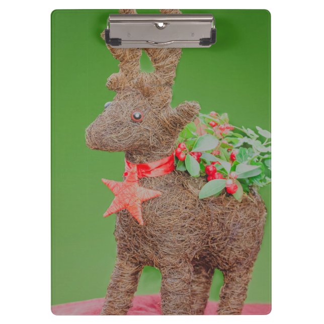 Reindeer Christmas decoration Clipboard (Front)