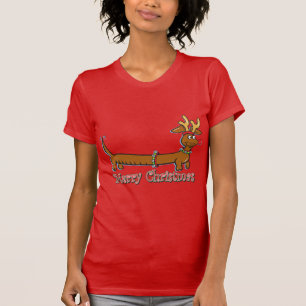 Reindeer Christmas Doxie T-Shirt