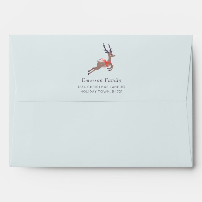 Reindeer Christmas Envelope (Back (Top Flap))