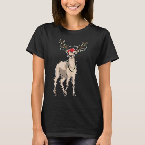 Reindeer Christmas Fairy lights T_Shirt