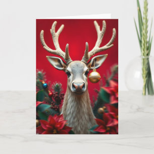 Reindeer Christmas Greeting Card