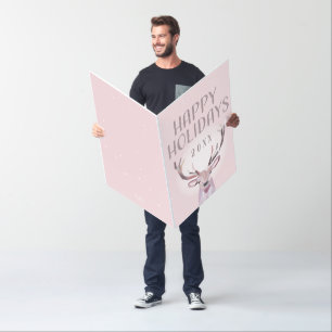 Reindeer Christmas Happy Holidays Giant Greeting Card