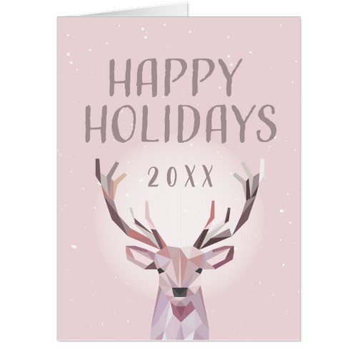 Reindeer Christmas Happy Holidays Giant Greeting Card