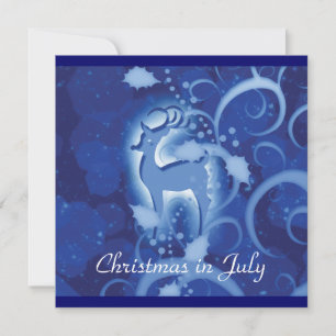 Reindeer Christmas July winter wonderland Invitation