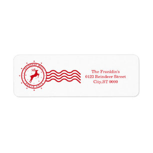 Reindeer Christmas Label