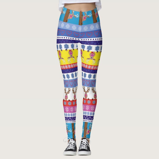 reindeer christmas leggings (Front)