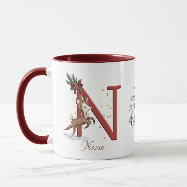 Reindeer Christmas  Mug (Left)