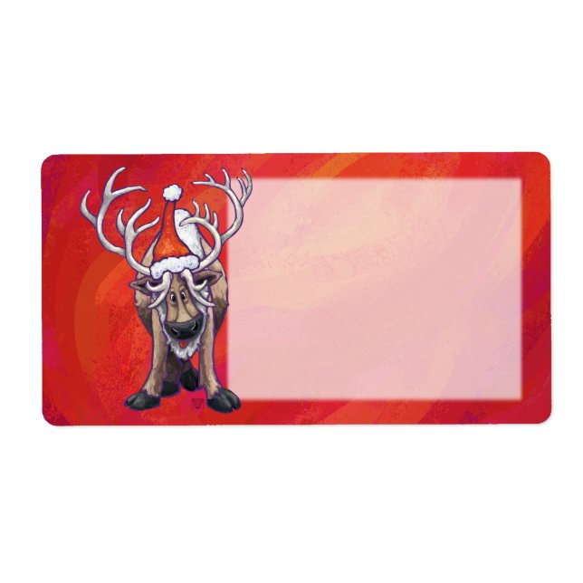 Reindeer Christmas On Green Label (Front)