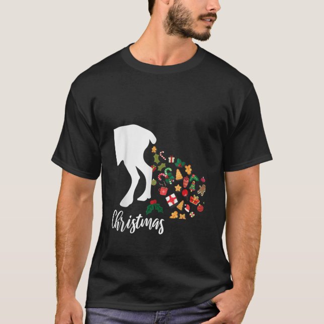 Reindeer Christmas Pajamas For Couple Family Match T-Shirt (Front)