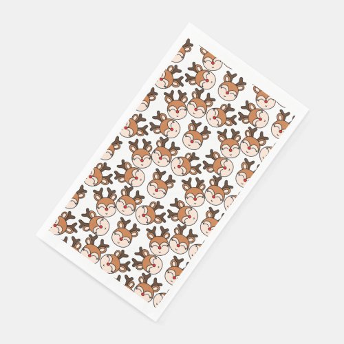 Reindeer Christmas Paper Guest Towels