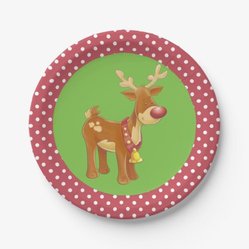 Reindeer Christmas Paper Plates