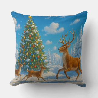 Reindeer Christmas Pillow