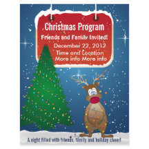 Reindeer Christmas Program Flyer