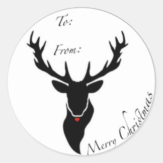 Reindeer christmas sticker