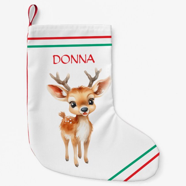 REINDEER CHRISTMAS STOCKING (Front)