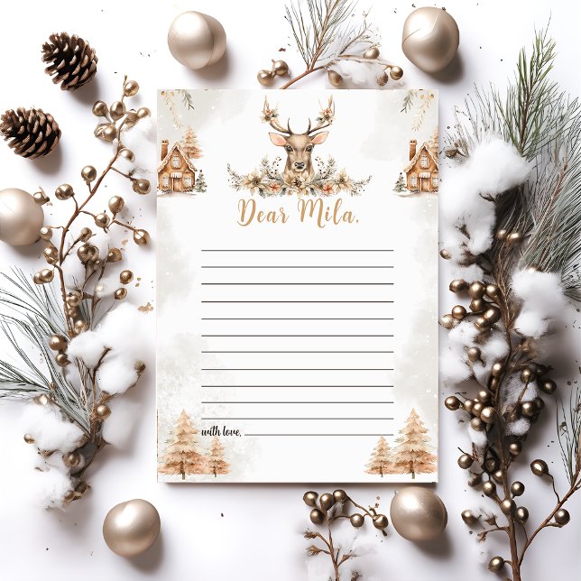 Reindeer Christmas Time Capsule Note Message Card (Creator Uploaded)