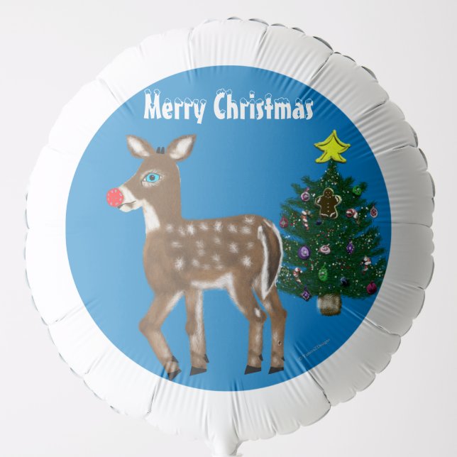 Reindeer Christmas Tree Balloons (Front)