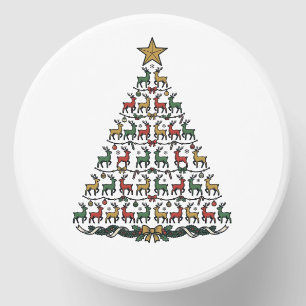 Reindeer Christmas Tree Vintage Engraving Shirt_1 Mini Candle Favors