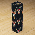 Reindeer Christmas Wine Box<br><div class="desc">Cute Reindeer Wine Box,  perfect Christmas presents</div>