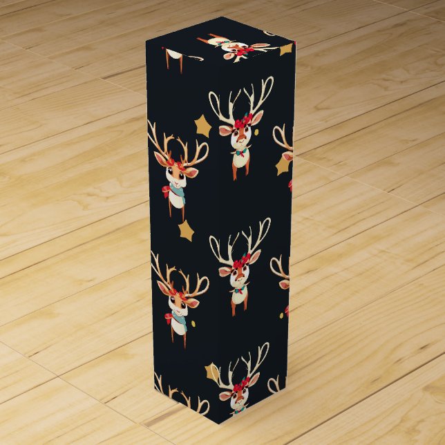 Reindeer Christmas Wine Box (Front)