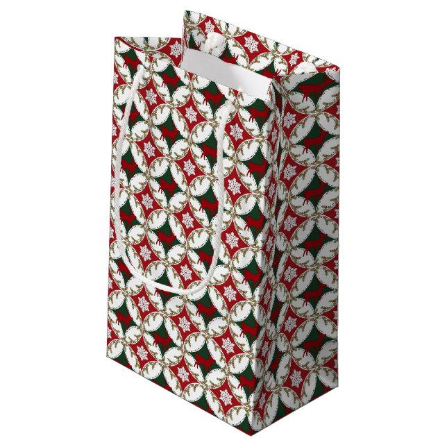 Reindeer Circles 1-GIFT BAG S (Back Angled)
