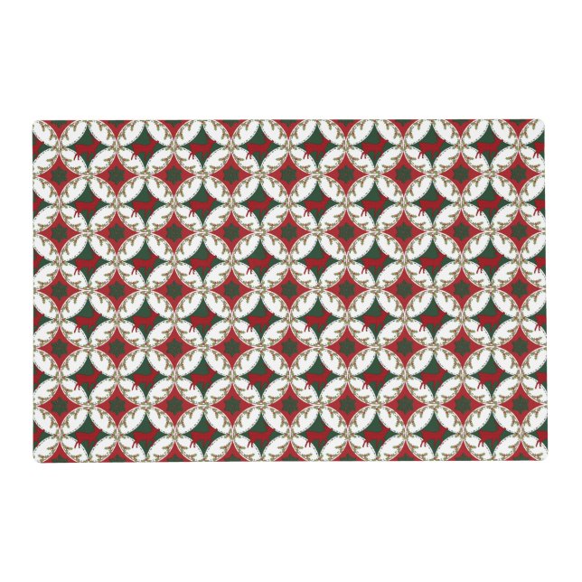 Reindeer Circles-2-PAPER PLACEMAT (Front)