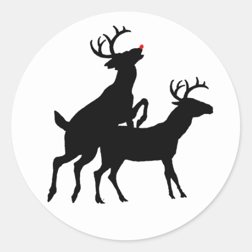 Reindeer  classic round sticker