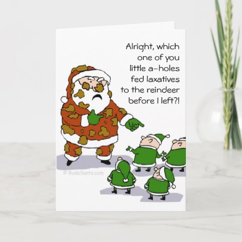 Reindeer Crap Holiday Card
