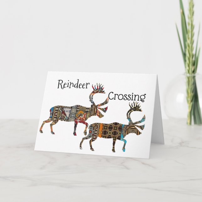 Reindeer Crossing  Card (Front)