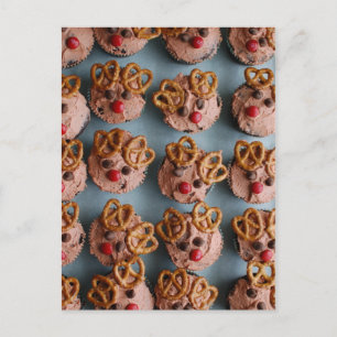 Reindeer Cupcakes Postcard