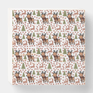 Reindeer cute floral mug wooden box sign