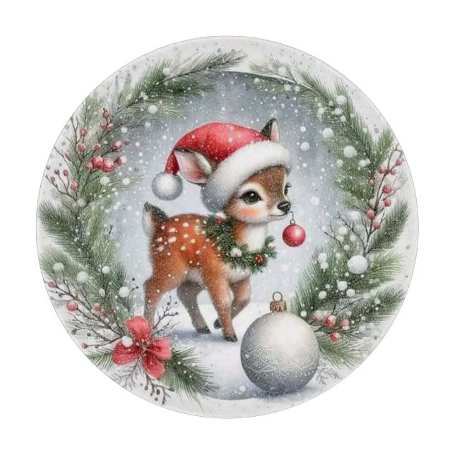 Reindeer Cutting Board (Front)