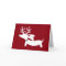 Reindeer Dachshund Holiday Greeting Card Doxie