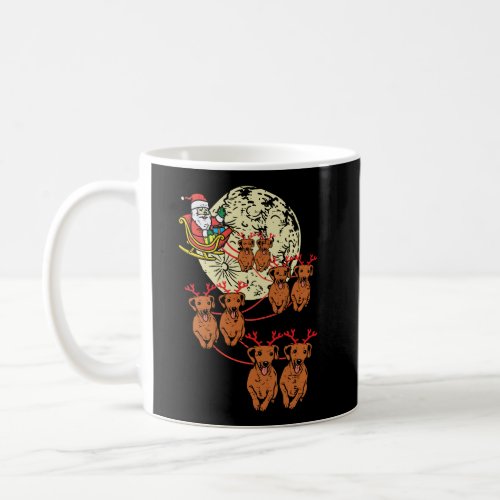 Reindeer Dachshund Santa Christmas Pet Weiner Dog  Coffee Mug