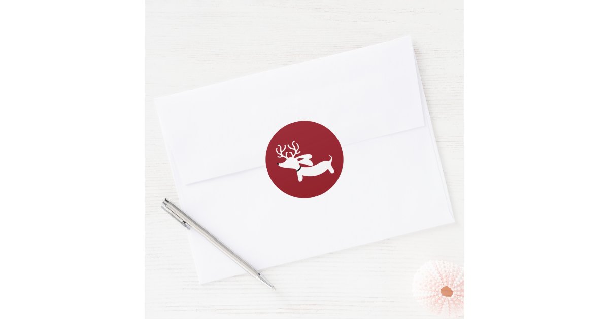 Dachshund Christmas Card Envelope Seals Stickers, The Smoothe Store