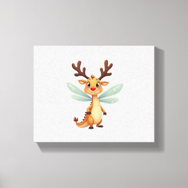 Reindeer Dragonfly Canvas Print (Front)