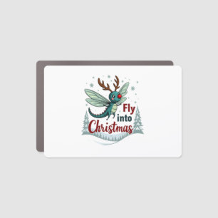 Reindeer Dragonfly Car Magnet