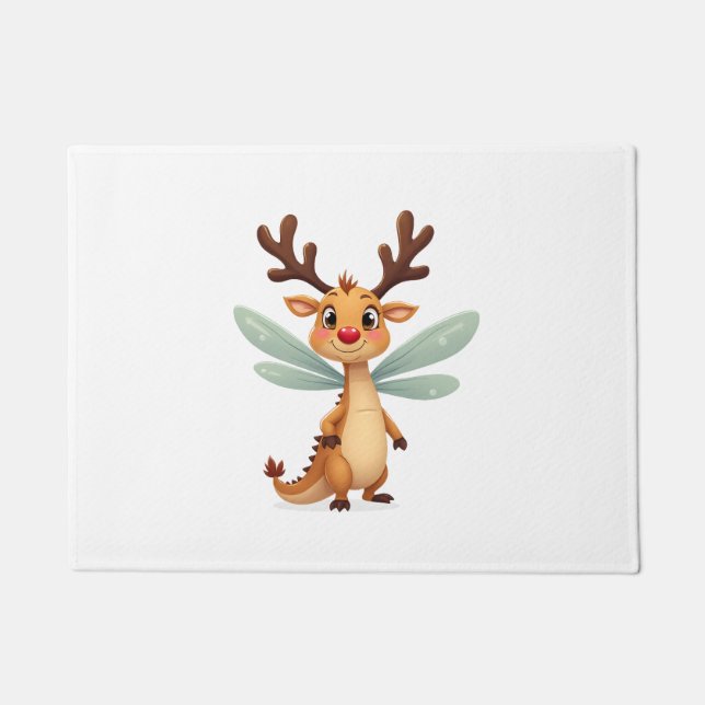 Reindeer Dragonfly Doormat (Front)