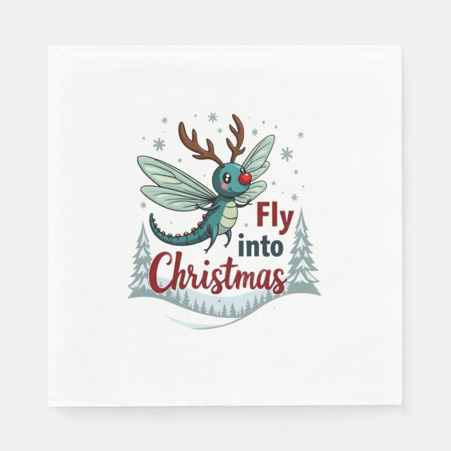 Reindeer Dragonfly Napkins (Front)