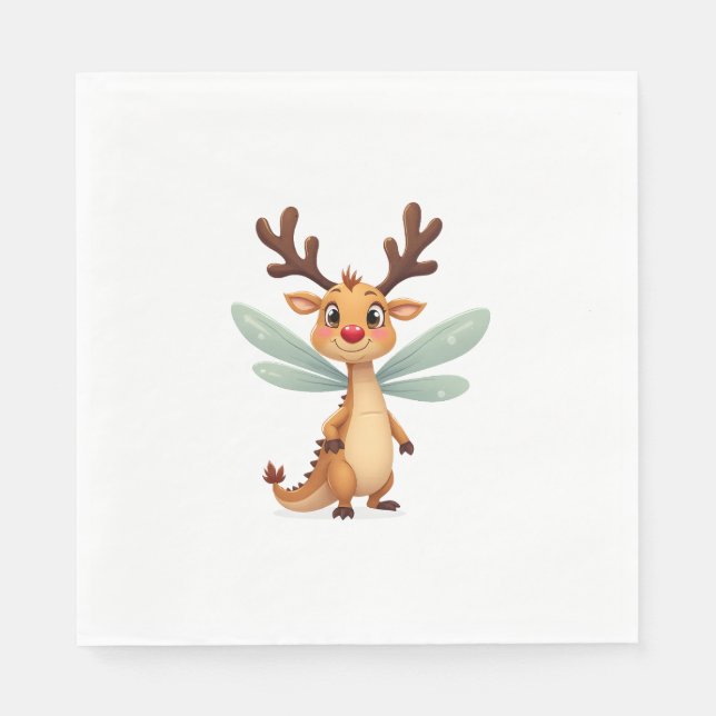 Reindeer Dragonfly Napkins (Front)