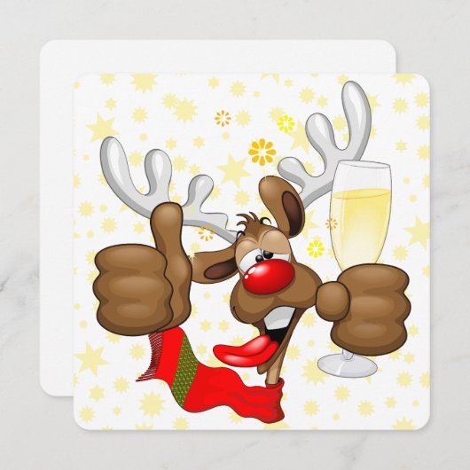 Reindeer Drunk Funny Christmas Character (Front/Back)