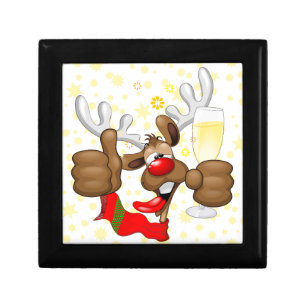 Reindeer Drunk Funny Christmas Character Gift Box