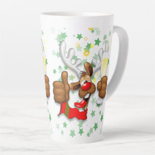 Reindeer Drunk Funny Christmas Character Latte Mug