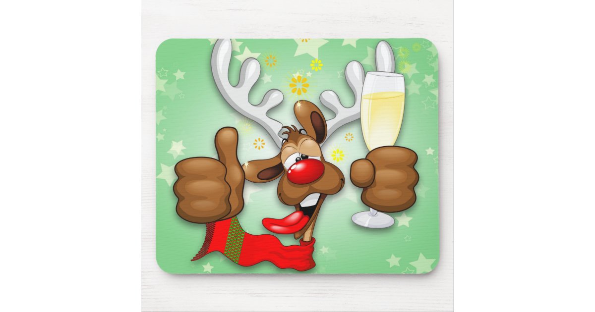 drunk reindeer cartoon