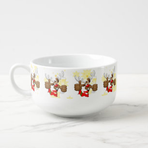 Reindeer Drunk Funny Christmas Character Soup Mug